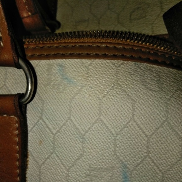 Christian Dior vintage Boston tote monogram tan brown leather strap - Picture 5 of 7